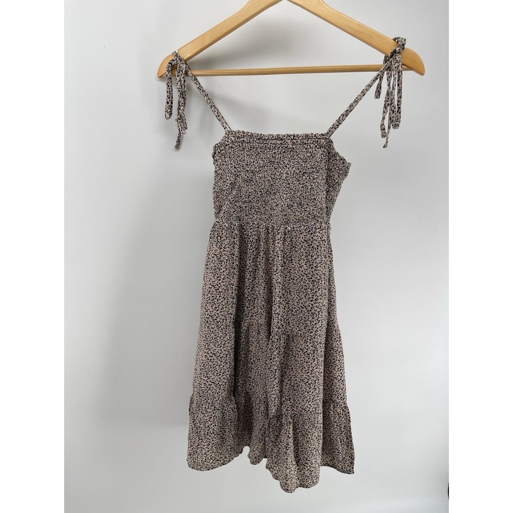Abercrombie & Fitch Dress Womens XS Smocked Tie Strap‎ Animal Print Flowy